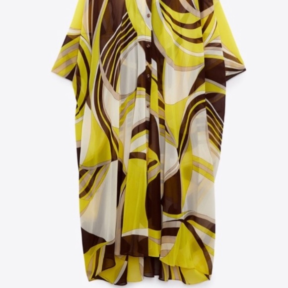 Zara Printed Fluid Kaftan - Picture 5 of 5